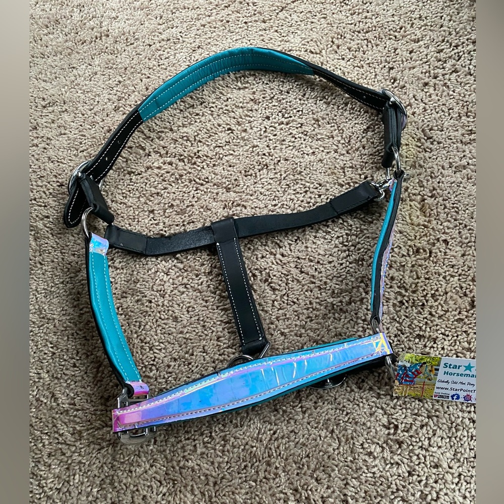 Starpoint Horsemanship Holographic leather horse halter